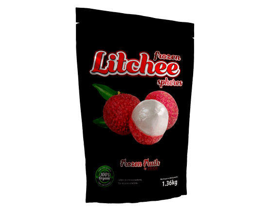 Litchi en Esfera Congelado